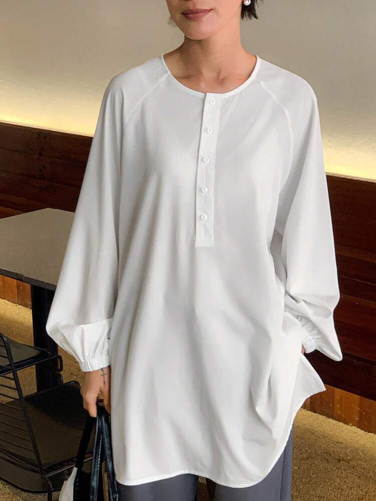 Women's Solid Color Casual Shirt, Simple And Fashionable, Long Sleeve, Suitable For Daily Wear
