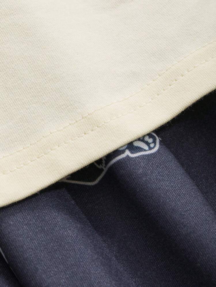 Letter Graphic Drop Shoulder Top & Pants Lounge Pajama Set, Back To School Clothes Pajama, Fall Winter Clothes