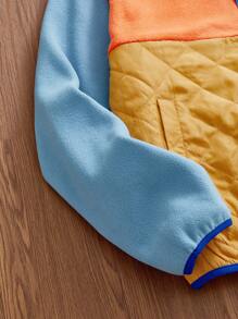 Manfinity RebelGame 男士针织休闲日常宽松半扣长袖运动衫，时尚多色时尚彩色长袖立领运动衫，适合朋友、丈夫、男朋友的礼物 - 彩色 - 查看 5