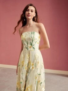 MOTF PREMIUM 花卉刺绣连衣裙，情人节装 - 彩色 - 查看 6