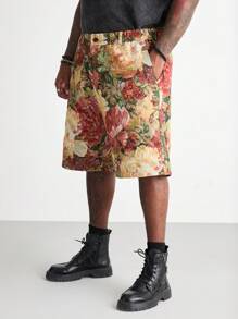 Manfinity VCAY 大码男士宽松提花编织短裤