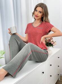 Autumn/Winter Thin Casual Loungewear Set, Minimalist & Fashionable