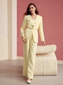 MOTF PREMIUM FOLD PLEATED TAILORED SUIT PANTS,VALENTINE'S DAY