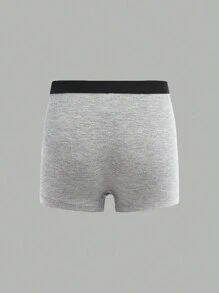 SHEIN 6pcs/Pack Young Boy Minimalist Contrast Elastic Waist Sports Briefs, Casual Style