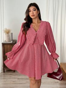 SHEIN Frenchy Vestido casual sencillo de uso diario para tallas grandes