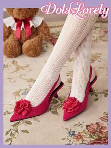 Dola Lovely 1 双串珠女式高跟尖头高跟鞋新年假期 - 紅色 - 查看 3