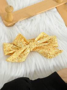 SHEIN Abito da bambina con motivo a fuochi d'artificio adorabile, collo alto, maniche a palloncino, decorato con fiocco e fascia per la testa, adatto per uscite