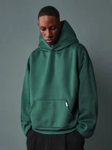 SUMWON Oversized Athletic Pullover Hoodie With Numeric Back Print Winter Weight Premium Fleece Kangaroo Pocket Athleisure Streetwear Sweatshirt