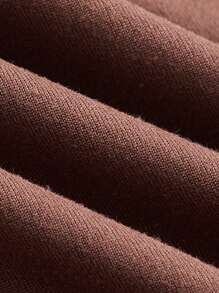 SHEIN EZwear Damska, swobodna, jednokolorowa, kwadratowa, obcisła koszulka z krótkim rękawem i kwadratowym dekoltem