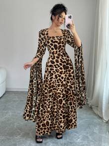 Elenzga Women's Casual Long Dress, Minimalist & Fashionable For Everyday Wear