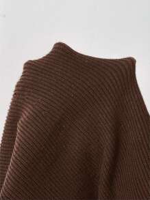 Celure Damen Große Größen Rollkragen Langarm figurbetontes taillenslimmende elegantes gestricktes Pulloverkleid, Herbst/Winter