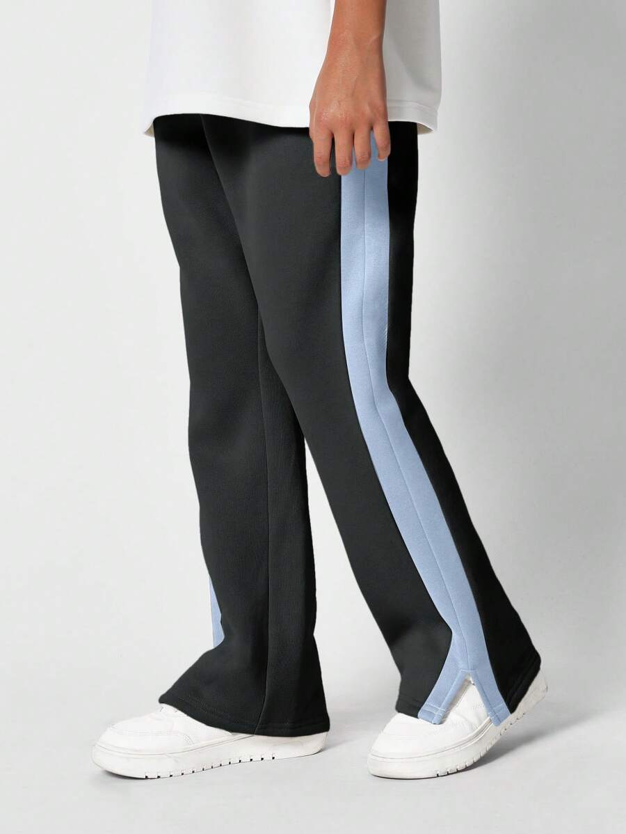 SUMWON Athletic Performance Jogger Pants With Side Stripe Color Block Design Split Ankle Sportswear Training Activewear Youth Fall Winter