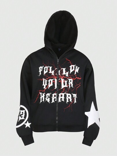 Street Life Felpa con cappuccio e chiusura lampo da uomo, semplice e di stile, per uso casual quotidiano