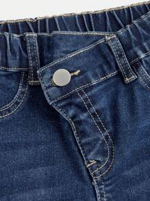 Young Girls Y2K All-Match Casual Asymmetric Waist Flared Jeans, Versatile Chic Girls Fashion Must-Have