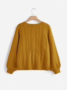 Flirla Cardigan de punto con lazo en talla grande, casual y elegante para uso diario