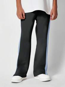 SUMWON Athletic Performance Jogger Pants With Side Stripe Color Block Design Split Ankle Sportswear Training Activewear Youth Fall Winter