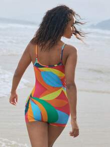 Swim SPRTY Bộ đồ bơi một mảnh họa tiết in ngẫu nhiên nhiều màu cho nữ mùa hè - Nhiều màu - Xem 7