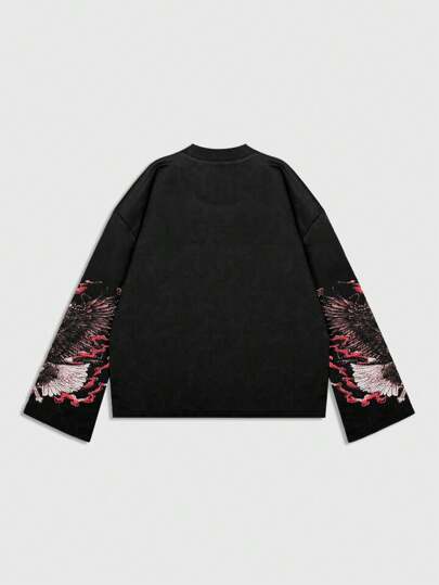 Street Life Men's Oversized Loose Cropped Street Style T-Shirt