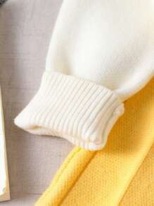 SHEIN Bộ 2 chiếc áo len dệt kim màu tím thanh lịch cỡ lớn cho bé gái tuổi mới lớn và chân váy xếp ly, thoải mái, đa năng, phù hợp mặc hàng ngày, đi chơi, tiệc tùng, thu đông - Nhiều màu - Xem 4