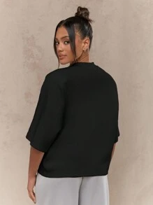 MISSGUIDED Camiseta oversize con hombreras