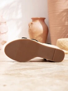 Styleloop Women's Casual Simple Wedge Heel Thick Sole Sandals Spring Shoes Spring Break Easter