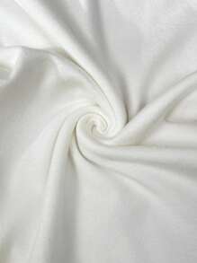 Modelyn Elegant Minimalist Solid Color Fitted Sweater Dress, Autumn/Winter - White - View 7