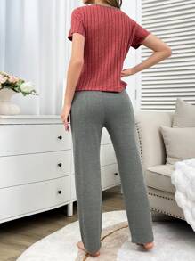 Autumn/Winter Thin Casual Loungewear Set, Minimalist & Fashionable
