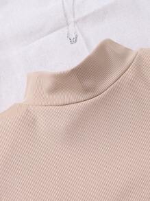 SHEIN 2 pièces/Set Tenue de fête de Noël pour ados (filles) - T-shirt et mini-jupe