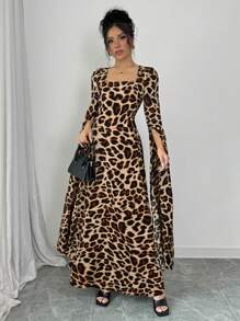 Elenzga Women's Casual Long Dress, Minimalist & Fashionable For Everyday Wear