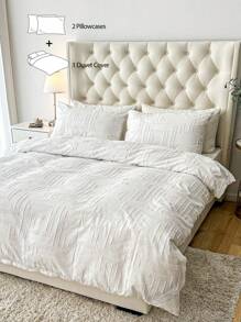 Juego de 3 piezas de ropa de cama, funda nórdica de estilo bohemio para todas las temporadas, suave y transpirable, cubierta decorativa y elegante para dormitorio o dormitorio, se ajusta perfectamente a todas las camas