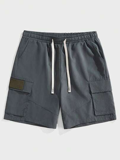 In My Nature Shorts casuais masculinos de cor sólida para atividades ao ar livre, estilo minimalista para uso diário