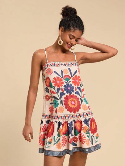 Travachic Floral Print Mini Slip Dress, Casual Holiday Wear,Summer Dresses For Women,Sun Dress
Spring Clothes