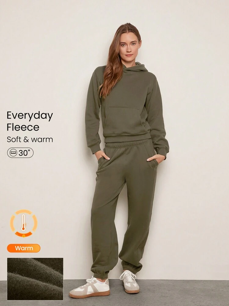 30'' Everyday Fleece Be Comfy Oversized Fit Adjustable Drawstring Waist Basic Joggers With Side Pockets Daily Casual
