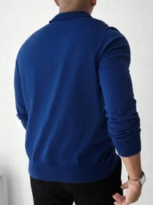 Manfinity CityGents Cardigan informal de manga larga de un solo botonadura y unicolor para hombre, otoño/invierno