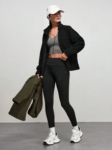 In My Nature In My Nature Women's Letter Print Long Sleeve Drawstring Waist Hooded Outdoor Raincoat Jacket