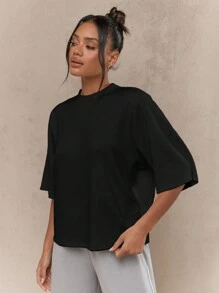 MISSGUIDED Camiseta oversize con hombreras