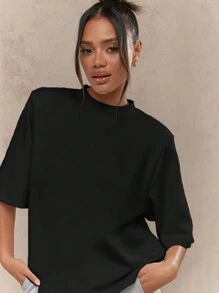 MISSGUIDED Camiseta oversize con hombreras