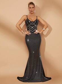 Lumalex Spring  Summer Vacation Bohemian BOHO Sea Beach Hot Outdoor Richly Layered Wedding Season Banquet Coming Of Age Ceremony Beach Seaside Holiday  Summer Vacation Bohemian BOHO Sea Beach Hot Outdoor Richly Layered Wedding Season Banquet Coming Of Age Ceremony Beach Seaside Spring Party Banquet Potluck Dinner Elegant Noble High-End Waist-Defining Party Season Premium Women's Dress - Coffee Brown - View 5