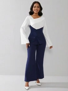 SHEIN Unity 2pcs Women's Casual & Stylish Everyday Outfit - Multicolor - View 3