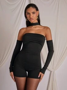 COSMINA Women's Solid Color Jumpsuit, Minimalist Fashion Casual Everyday Romper