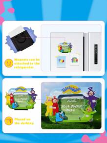 Teletubbies X SHEIN Cute Cartoon Character & Alphabet Magnetic Picture Frame Or Refrigerator Sticker, Fridge Magnets, Single Pack - Multicolor - View 3