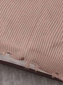 Teen Girls Knit Sweater Set, All-Match Style Top And Frayed Hem Skirt, Khaki Color, Fashion And Versatile, Autumn/Winter New Arrival - Khaki - View 4