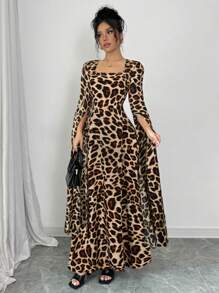 Elenzga Women's Casual Long Dress, Minimalist & Fashionable For Everyday Wear