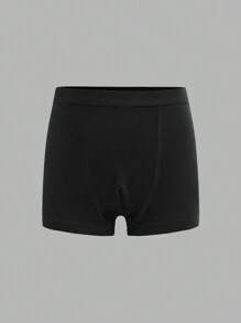 SHEIN 6pcs/Pack Young Boy Minimalist Contrast Elastic Waist Sports Briefs, Casual Style
