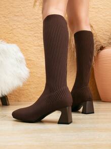 CUCCOO BASICS Mid-Calf Boots, Simple And Fashionable Casual For Everyday Wear