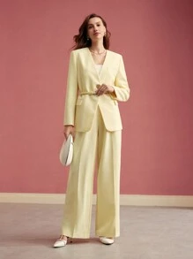 MOTF PREMIUM FOLD PLEATED TAILORED SUIT PANTS,VALENTINE'S DAY
