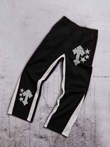 Men's Casual Sweatpants, Simple & Fashionable, For Daily Wear - Black - View 1