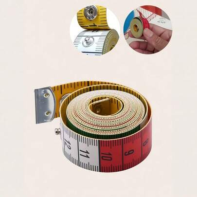 1.5m/60Inches Double-Sided Soft Measuring Tape For Body & Fabric – Portable Sewing Tape Measure For Tailors, Crafting, Waistline Measurement | Flexible Ruler For Cloth, DIY, Quilting | Easy-To-Store Pocket Measuring Tape (Random Letter Print)