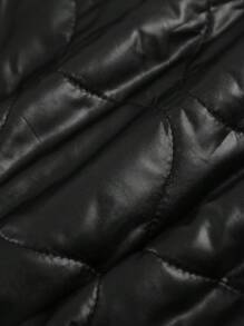 SHEIN Jaqueta piloto/baseball acolchoada com capuz estilo americano para meninos pré-adolescentes, uso diário casual