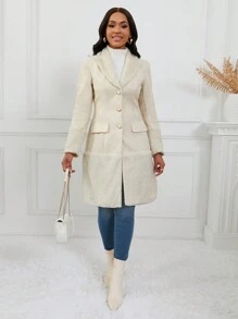 Lyxana Abrigo de mujer con cuello vuelto, chaqueta de invierno afelpada y de patchwork